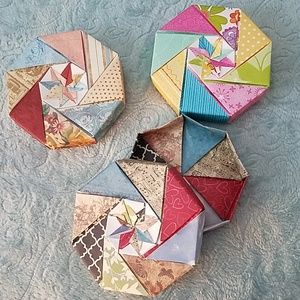 Set of 3 Origami  boxes